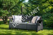 Диван пластиковый Корфу Макс (Corfu love seat max) графит1