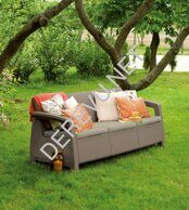 Диван пластиковый Корфу Макс (Corfu love seat max) капучино1