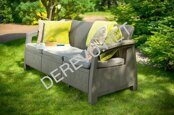 Диван пластиковый Корфу Макс (Corfu love seat max) капучино2