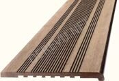 Ступень ДПК, полнотелая, 4000*345*24мм. Ecodeck. красное дерево