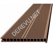 Ступень из  ДПК пустотелая Darvolex 4000*320*28мм. красное дерево